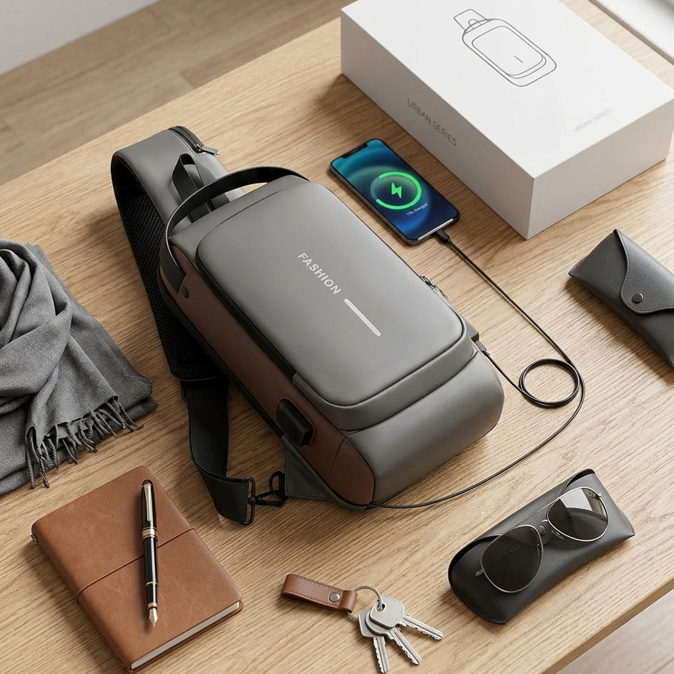 MOCHILA ANTIRROBO CON PUERTO USB