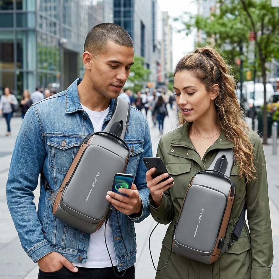 MOCHILA ANTIRROBO CON PUERTO USB